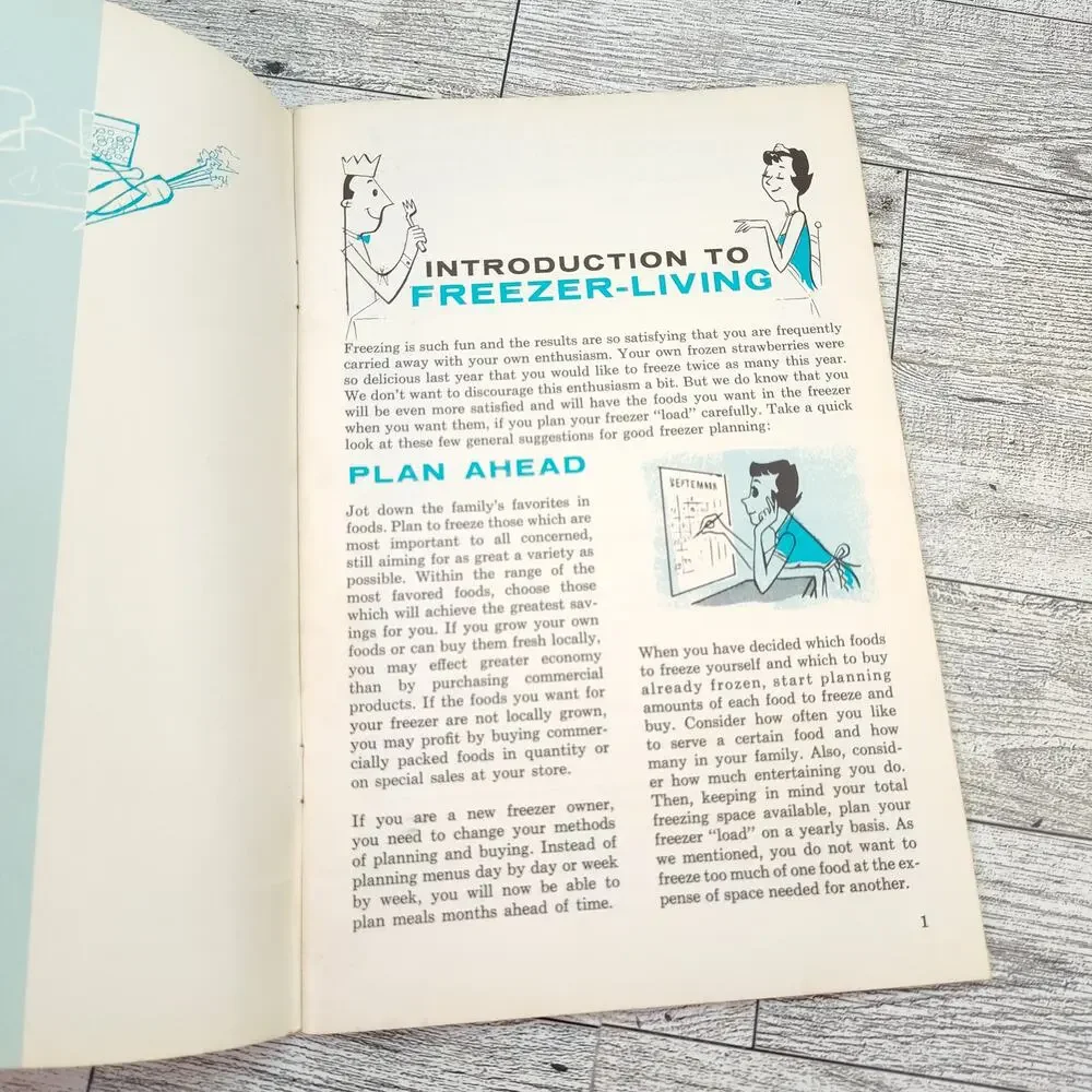 Amana Complete Guide to FOOD FREEZING Cookbook Booklet Retro Cooking Food Storag
